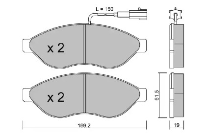 Комплект тормозных колодок (AISIN: BPFI-1040)